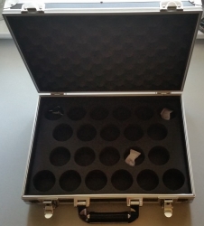 Ballkoffer Snooker silber schwarz